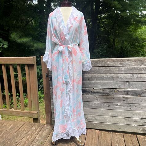 Vintage Givenchy Intimate Paris long duster kimono robe with